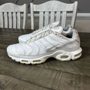 Nike Air Max Plus Tn Triple White Sz 12